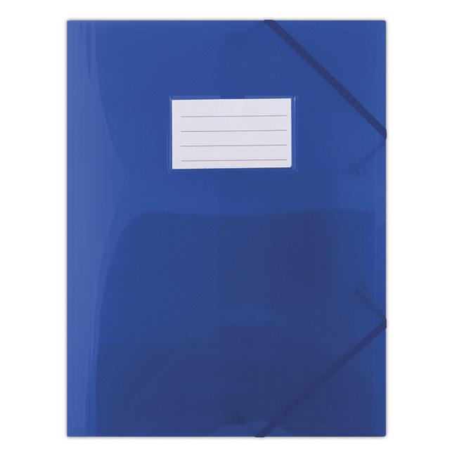 [DO856810] Kunststoffhülle mit Gummiband DONAU halbtransparent blau