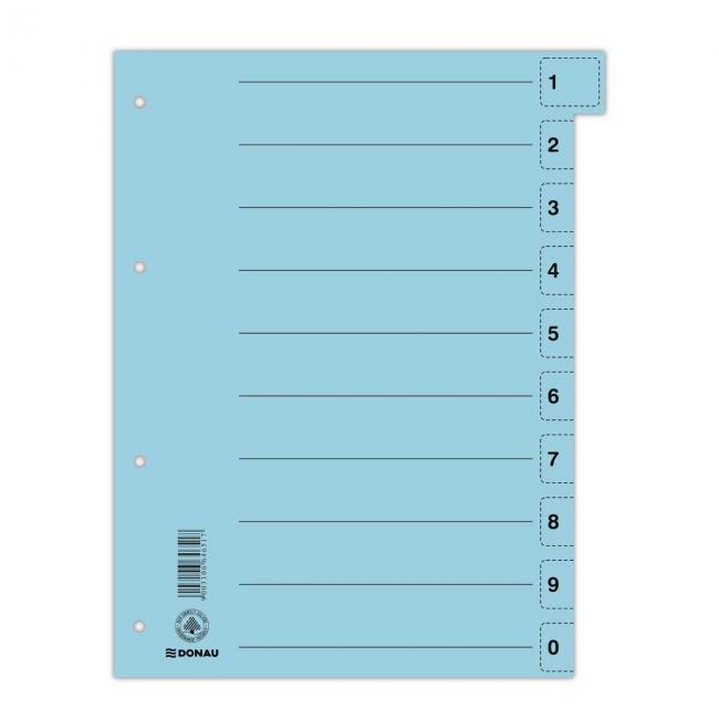 Trennblatt aus Pappe, DONAU, zum Abreißen, blau
