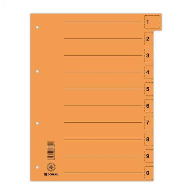 [DO861112] Trennblatt aus Pappe, DONAU, zum Abreißen, orange