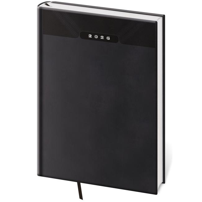 [DP412-1] Tagebuchdruck klassisch täglich A4 21x29,7cm schwarz 2026