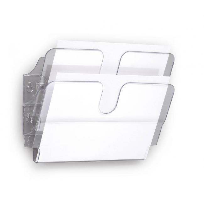 FLEXIPLUS 2 A4 transparentes horizontales Prospektständer-Set