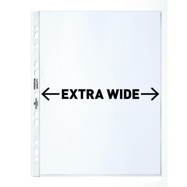 [DU111197] Euro-Schutzhülle, strapazierfähig, A4 Maxi, extra breit, glänzend, 90 µm, 50 Stück