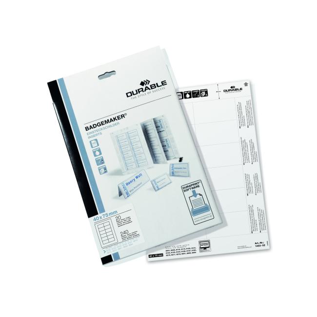 Abzeichenmacher-Ersatzpapiere 40x75 mm weiß