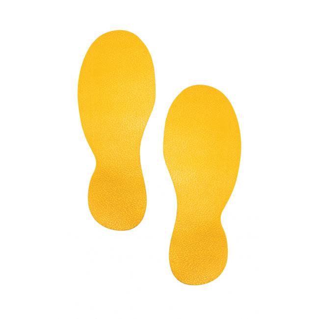 Bodenmarkierung „TRACKS“, gelb, 5 Paare