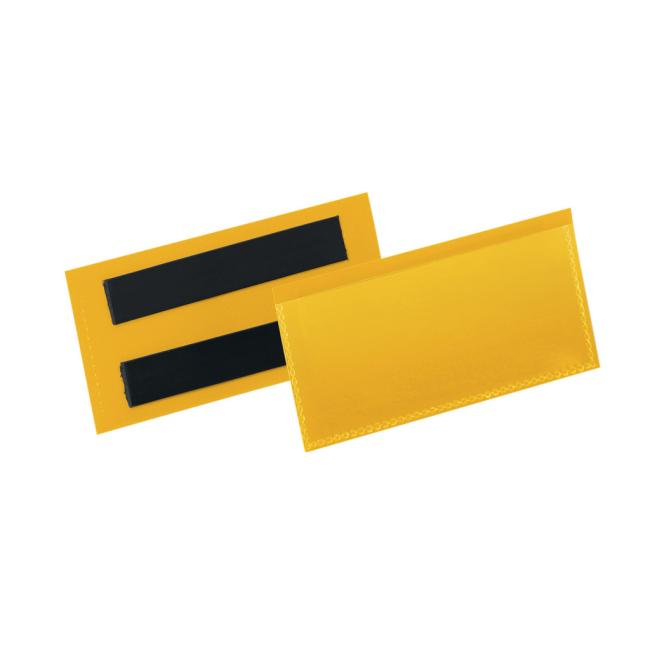 [DU174104] Magnetische Etikettentasche 100 x 38 mm, 50 Stück, gelb
