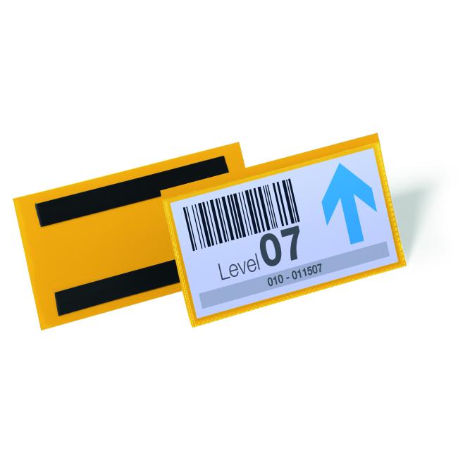 [DU174204] Magnetische Etikettentasche 150 x 67 mm, 50 Stück, gelb