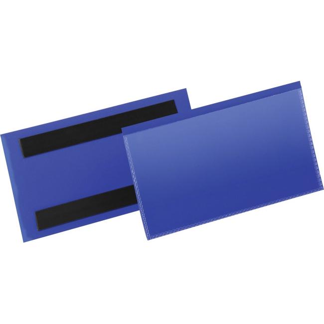 Magnetische Etikettentasche 150 x 67 mm, 50 Stück, blau