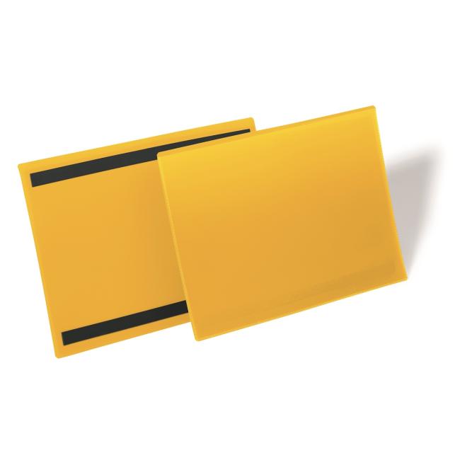 [DU174504] Magnetische Etikettentasche, 297 x 210 mm breit, 50 Stück, gelb