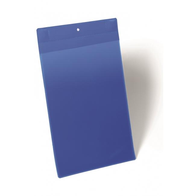 Magnetische Etikettentasche, 210 x 297 mm (Höhe), 10 Stück, blau