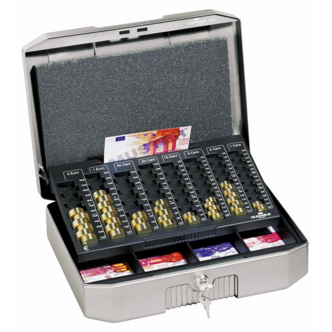 [DU178257] Euro-Geldkassette DURABLE EUROBOXX 352x120x276mm silber