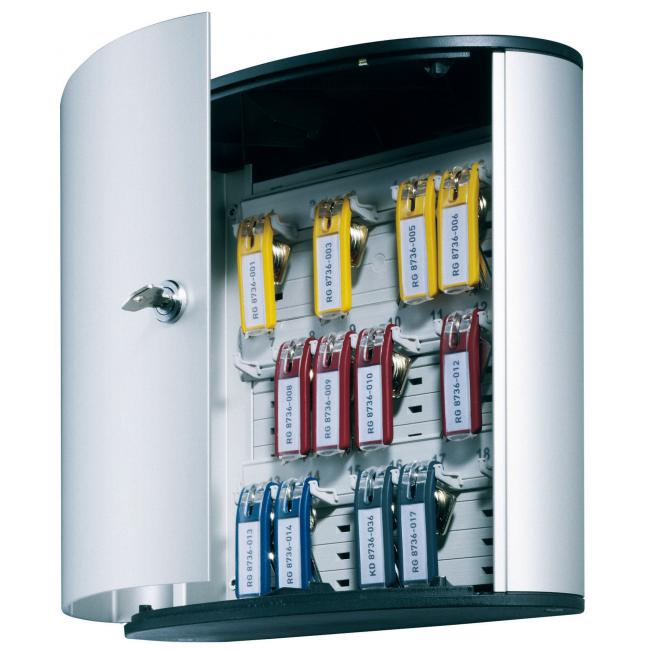 [DU195123] Robuster Schlüsselkasten mit 18 Schlüsseln, silberfarben