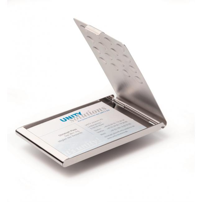 [DU244023] Visitenkartenbox ROBUSTE VISITENKARTENBOX CHROM