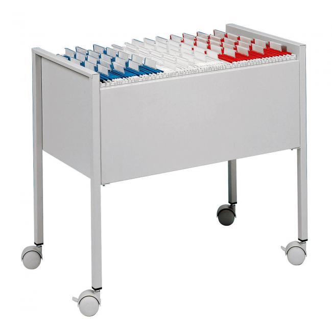 [DU309510] Mobiler, einreihiger Aktenschrank, langlebig und wirtschaftlich, 80 A4-Blätter, grau