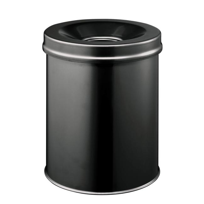 Feuerfester Stahlkorb 15 l schwarz