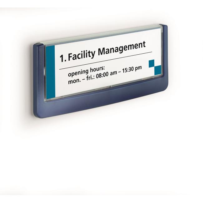 [DU486007] Informationstafel „Klicken Sie auf das Schild“ 149 x 52,5 mm blau