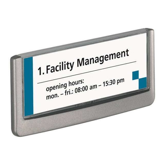 Informationstafel „Klicken Sie auf das Schild“ 149 x 52,5 mm, Graphit