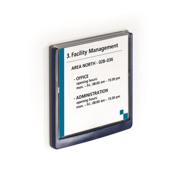 Informationstafel „Klickschild“ 149 x 148,5 mm blau