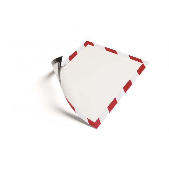 [DU494532] DURAFRAME Magnetische Sicherheitstafel A4 rot-weiß