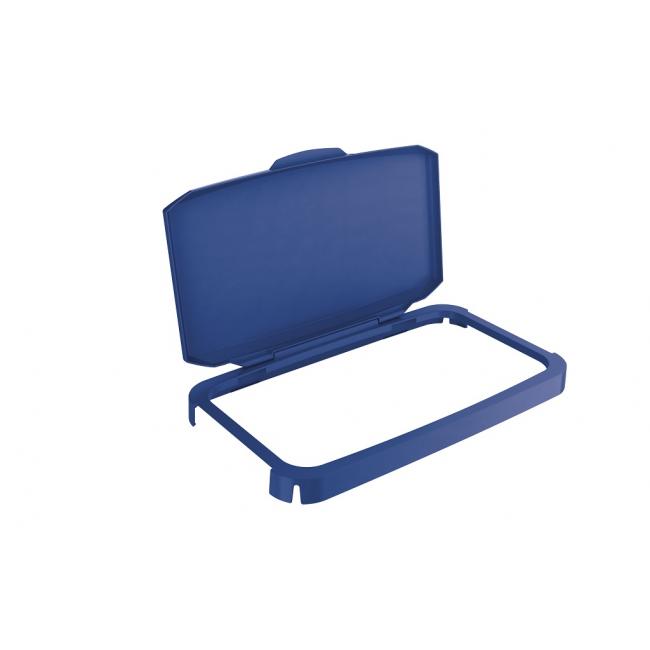 [DU500040] Klappdeckel für DURABIN 60 Abfalleimer mit Rahmen, blau