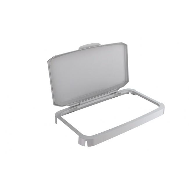 [DU500050] Klappdeckel für DURABIN 60 Abfalleimer mit Rahmen, grau