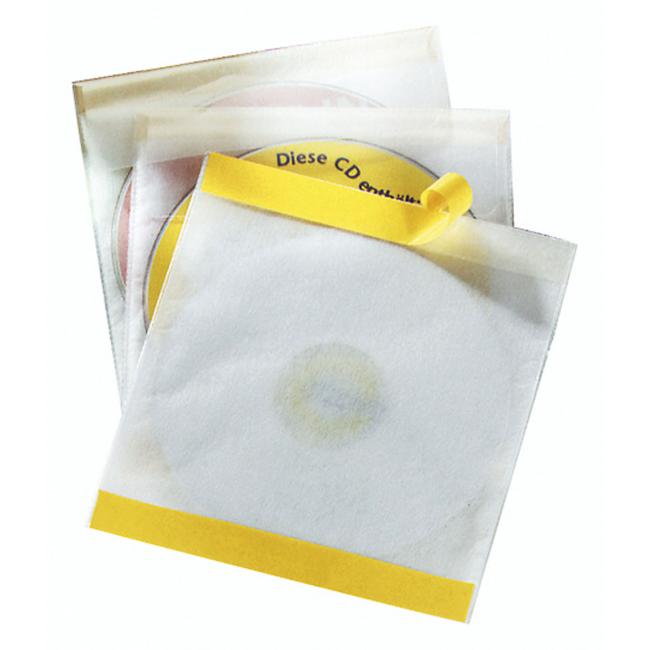 CD/DVD-Tasche FIX selbstklebend mit Klappe