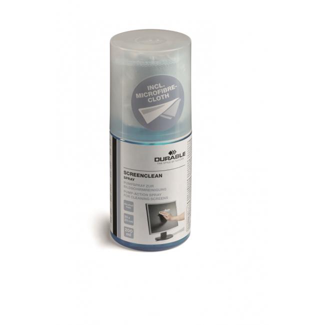 Spray für TFT/LCD- und Plasma-Bildschirme, 200 ml, mit Tuch