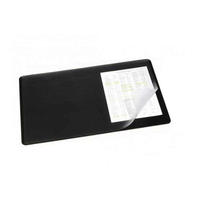 [DU720201] Strapazierfähiges Tischset mit transparenter Folie, 40 x 53 cm, schwarz
