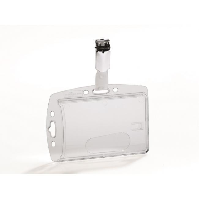 Kunststoff-Etiketten mit Clip, strapazierfähig, 85 x 54 mm, 25 Stück