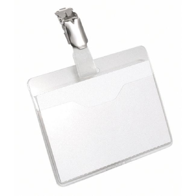 Hängeetikett mit Clip, horizontal, leicht geöffnet, ROBUST, 90x60 mm, 25 Stück.