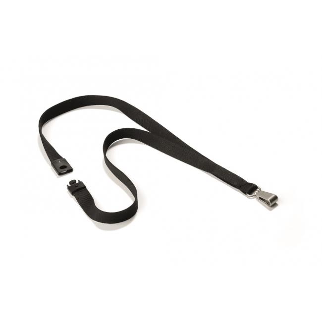 Aufhängeband, strapazierfähig, weich, Farbe: Schwarz, 15 mm, 10 Stück