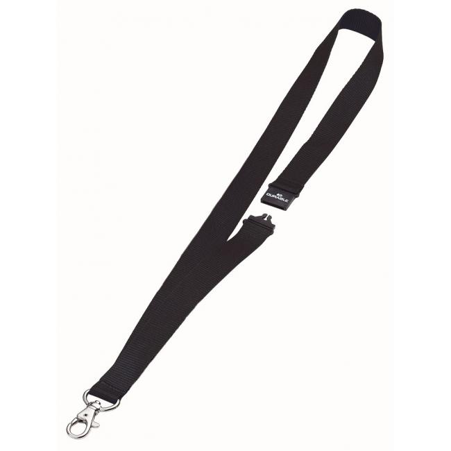 Strapazierfähiges Trageband, 20 mm, mit Verschluss, schwarz, 10 Stück