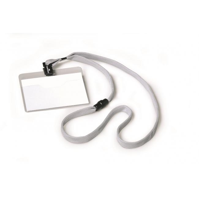 [DU813910] Anhänger mit grauem Band, strapazierfähig, 90 x 60 mm, 10 Stück