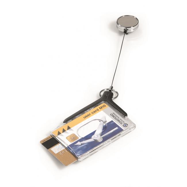 [DU830858] Etiketten für 2 Plastikkarten mit Rolle DURABLE DE LUXE DUO PRO 85x54mm 10 Stück