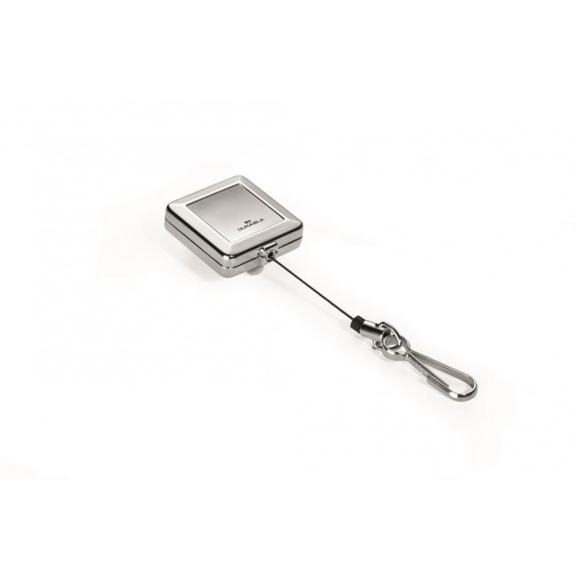 Einziehbare quadratische Metallscheibe mit Griff, langlebig, JOJO CHROME QUADRO silber, 1 Stück