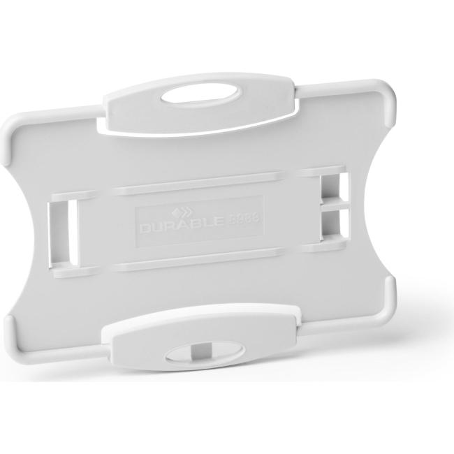 Plastikkartenanhänger, offen, strapazierfähig, umweltfreundlich, grau, 87 x 54 mm, 10 Stück