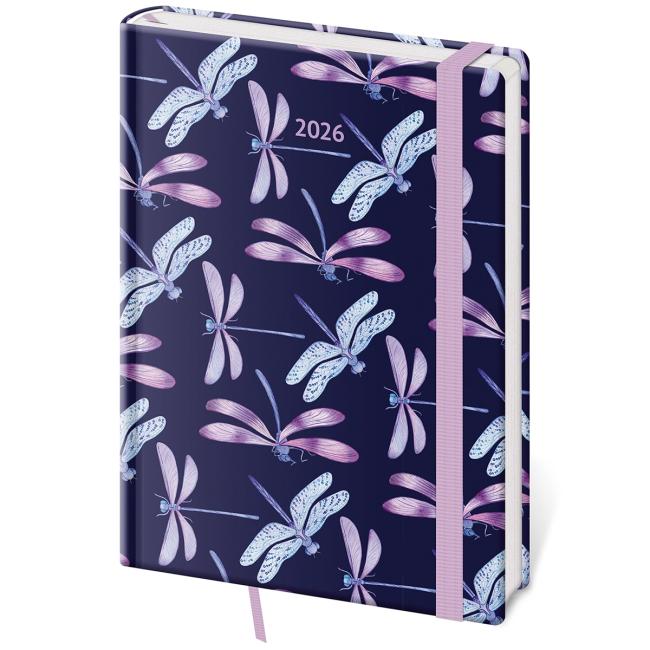 Vario Wochenkalender A5 14,3 x 20,5 cm mit Gummiband Libelle 2026