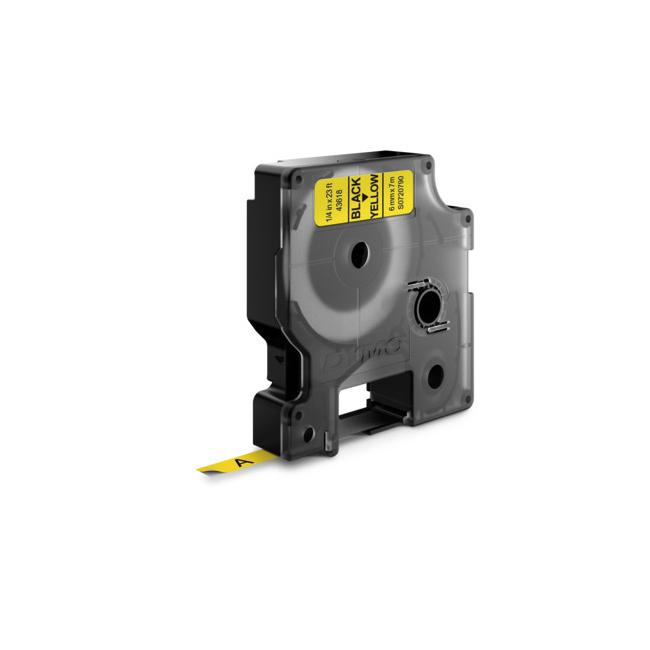 Dymo D1 selbstklebendes Klebeband 6 mm gelb/schwarz