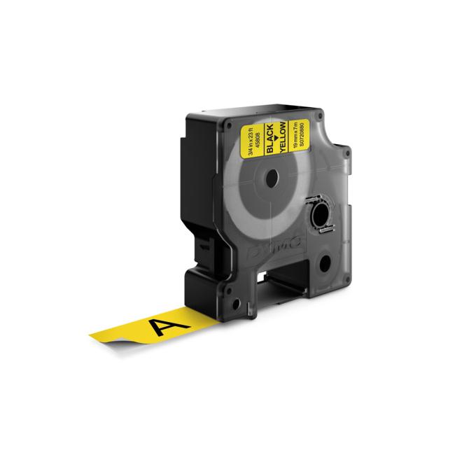 [DY720880] Dymo D1 selbstklebendes Klebeband 19 mm gelb/schwarz