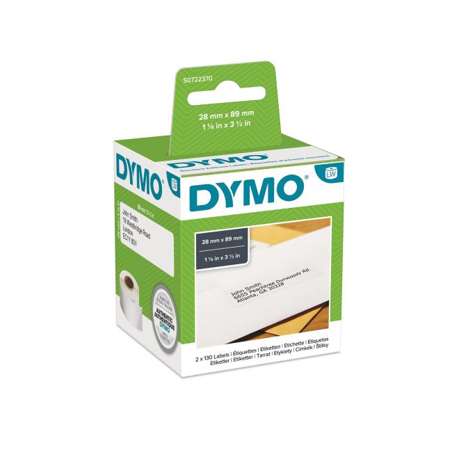 [DY722370] Dymo LW Adressetiketten 89x28mm weiß 260 Stück