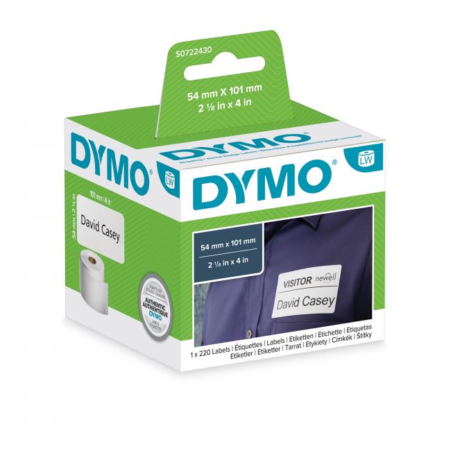 Selbstklebende Etiketten Dymo LW 101x54mm Verpackungsetiketten weiß