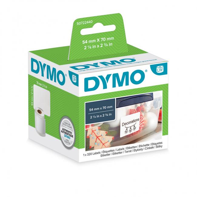Dymo LW Selbstklebeetiketten 70 x 54 mm Mehrzweck weiß