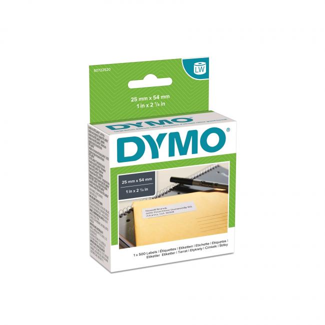 Dymo LW selbstklebende Etiketten 54x25mm Absenderadressen weiß