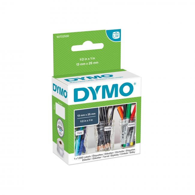 Dymo LW 25x13mm Mehrzweck-Etiketten, weiß, selbstklebend