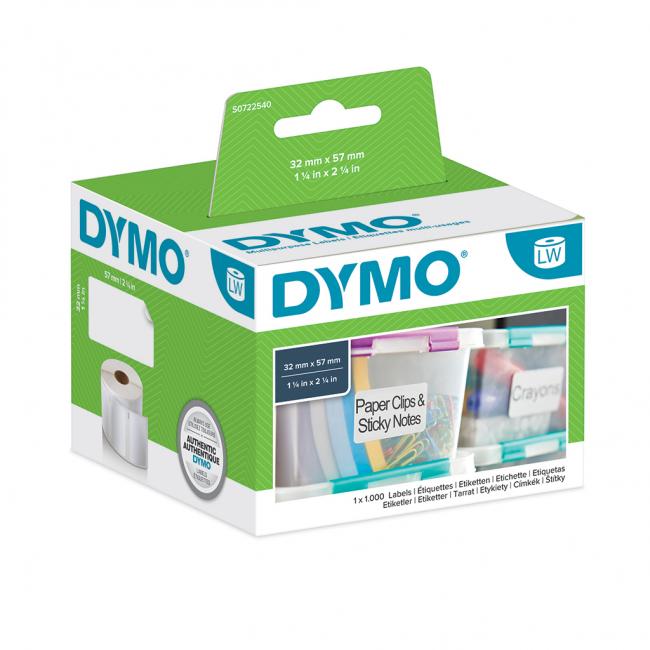 [DY722540] Dymo LW Selbstklebeetiketten 57 x 32 mm Mehrzweck weiß