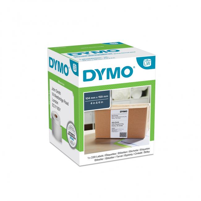 Dymo LW 4XL Selbstklebeetiketten 159 x 104 mm, extra groß, weiß