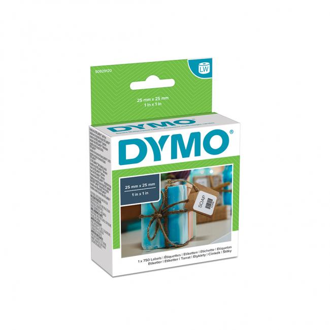 Dymo LW Selbstklebeetiketten 25x25mm Mehrzweck weiß