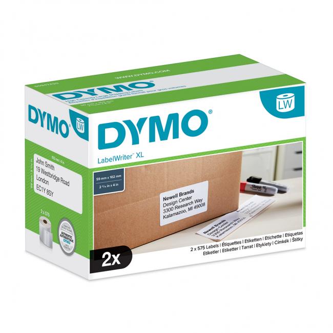 Dymo LW 4XL Selbstklebeetiketten 102 x 59 mm, groß, Versand, weiß