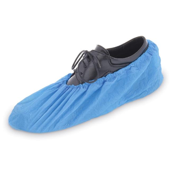 [EC000032] Schützende Einweg-Überschuhe blau 40 x 14 cm (100 Stück).