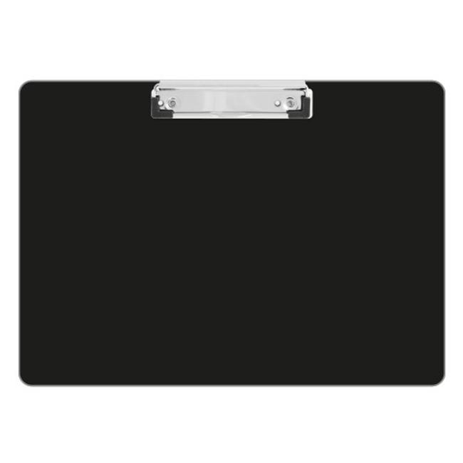 Laminierter Schreibblock A4 (mit Clip an der langen Seite), schwarz