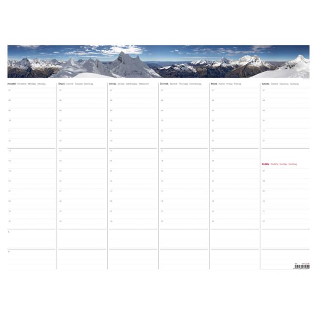 Wochenplaner A2+ schwarzer Balken